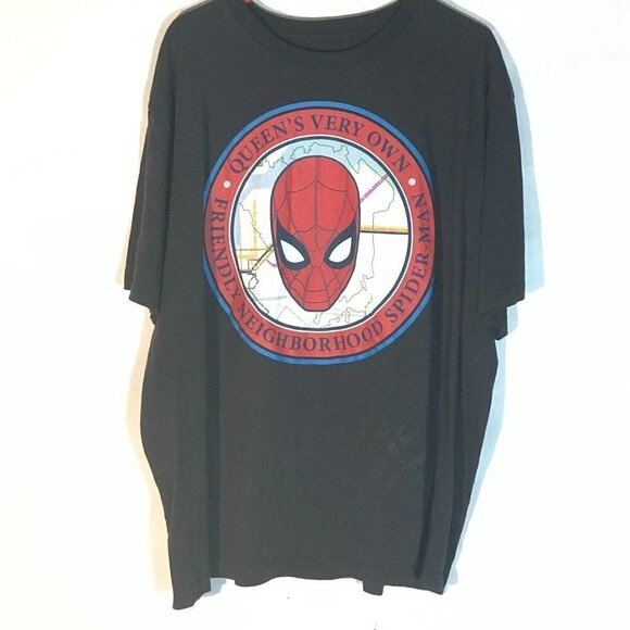 Marvel Sony SPIDERMAN Far From Home Queens NYC Black Short Sleeve Tee Shirt 3XL - Picture 4 of 7